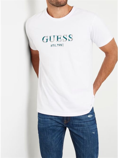 t-shirt uomo bianca GUESS | M4YI06I3Z14/G011